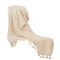Edge Collections - 50" x 50" - Cream - Cozy Knitted Throw Blanket for Stylish Decor - 1 Piece